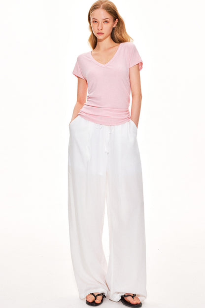 Tencel Wool V-Neck Top