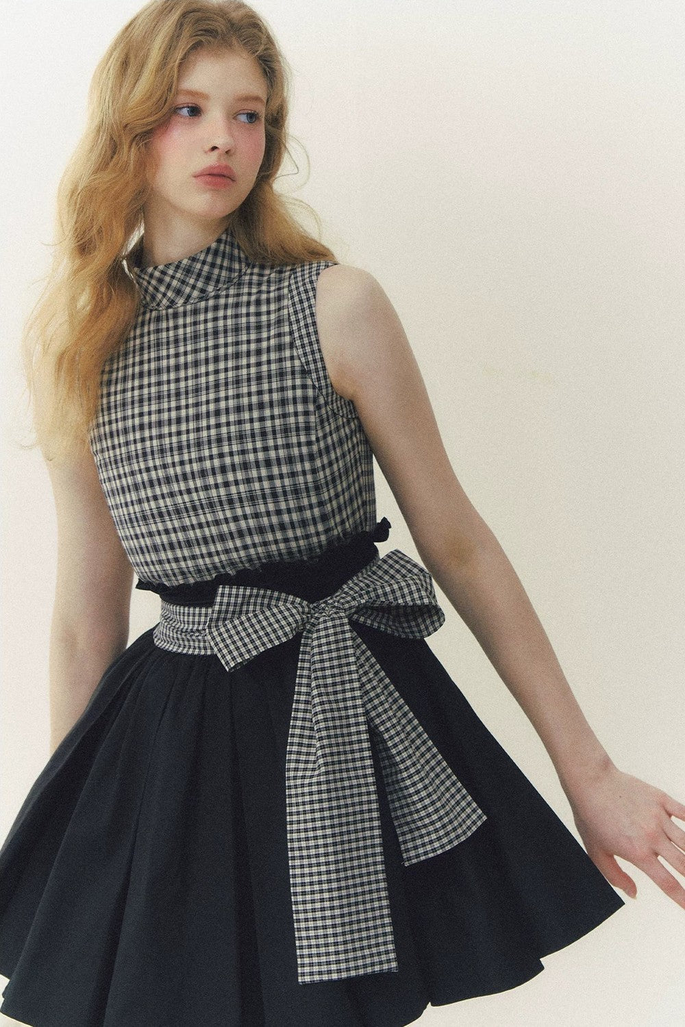Princess Diary Plaid Puffy Dress