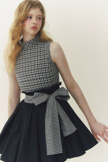 Princess Diary Plaid Puffy Dress