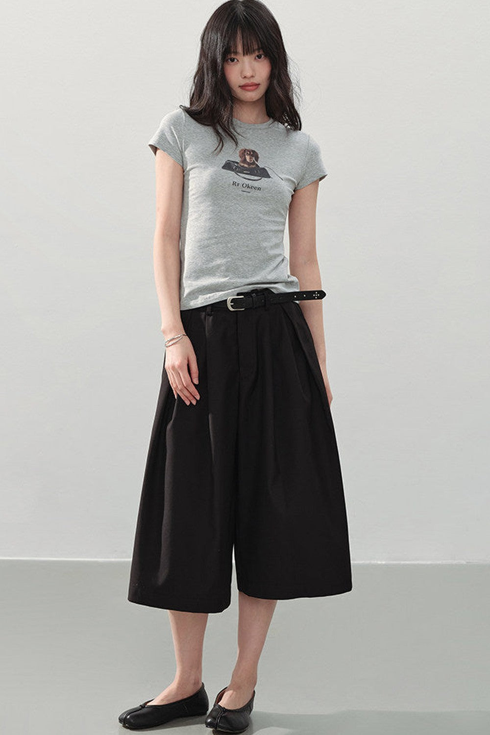 Dog Print Slim Top