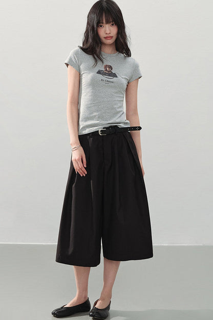 Dog Print Slim Top