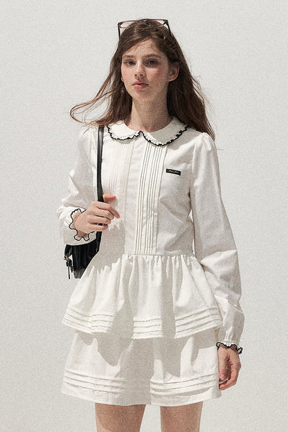 Tuck Pleated Cake Dress