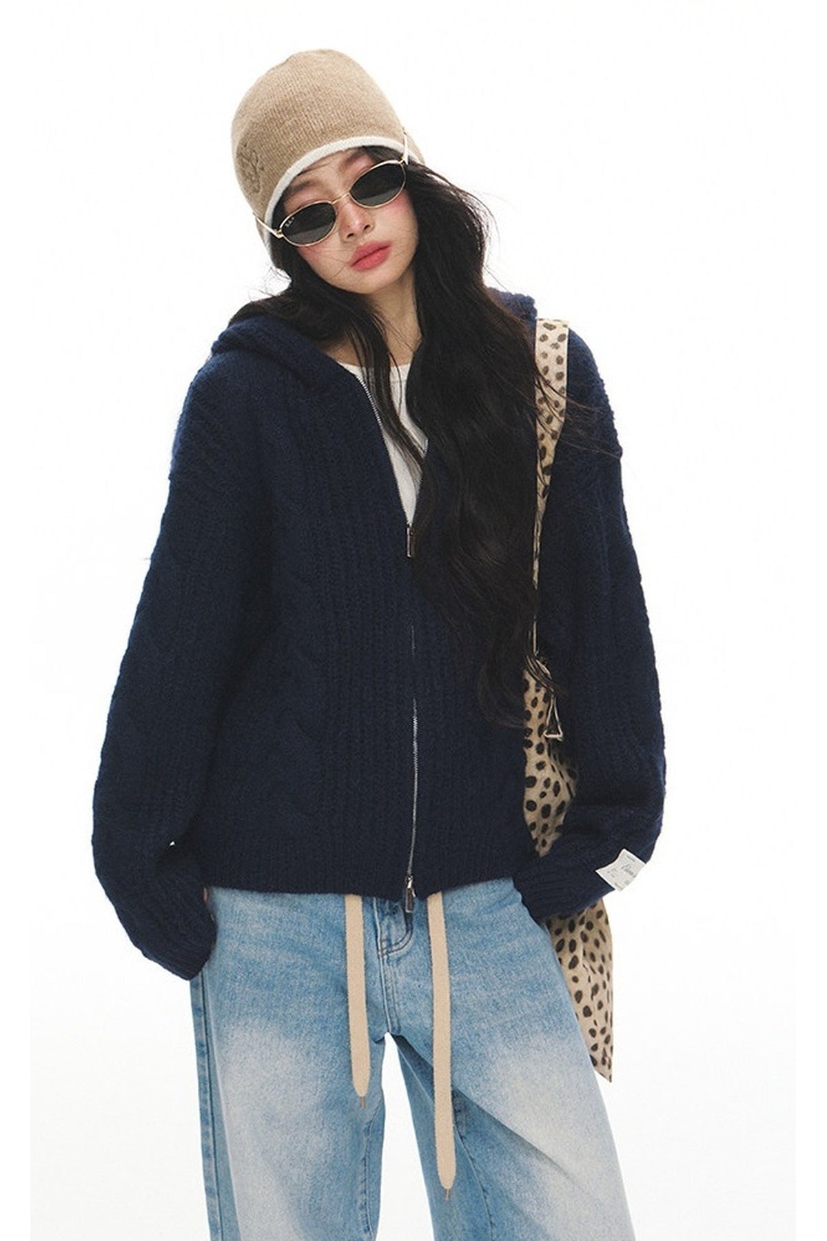 Contrast Trim Knitted Beanie