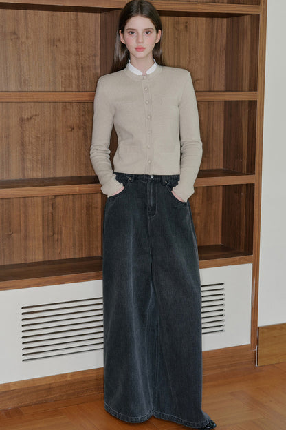 Pantaloni in denim a vita bassa