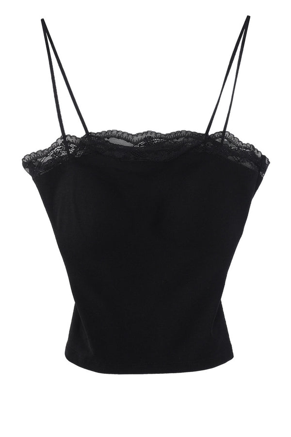 Black Tencel Lace Camisole