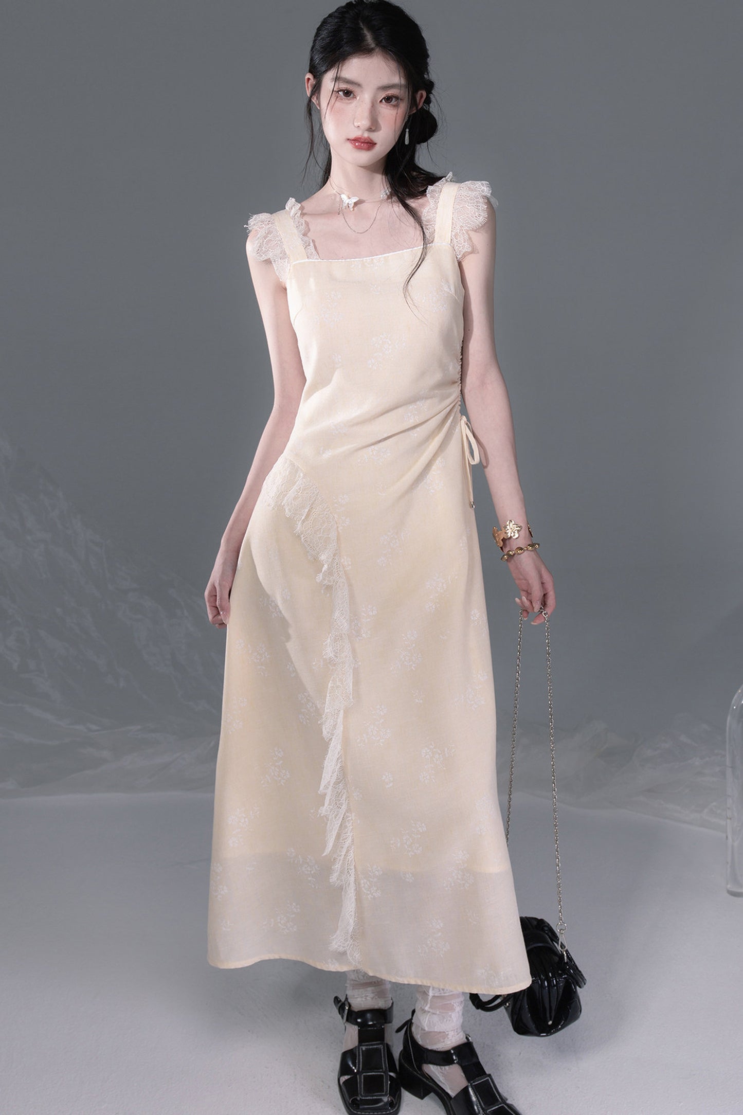 Snow Bud Lace Camisole Dress