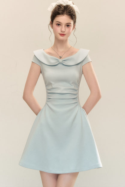 Air Layer Doll Collar Pleated Puffy Dress