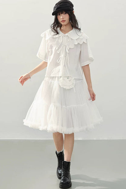 Doll Collar Sicily Lace Shirt