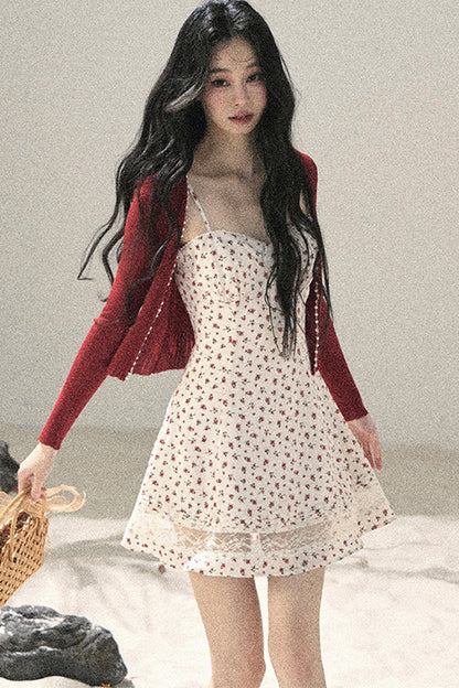 French Sun Protection Knit Cardigan Set