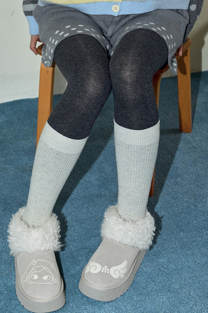 Furry Platform Snow Boots