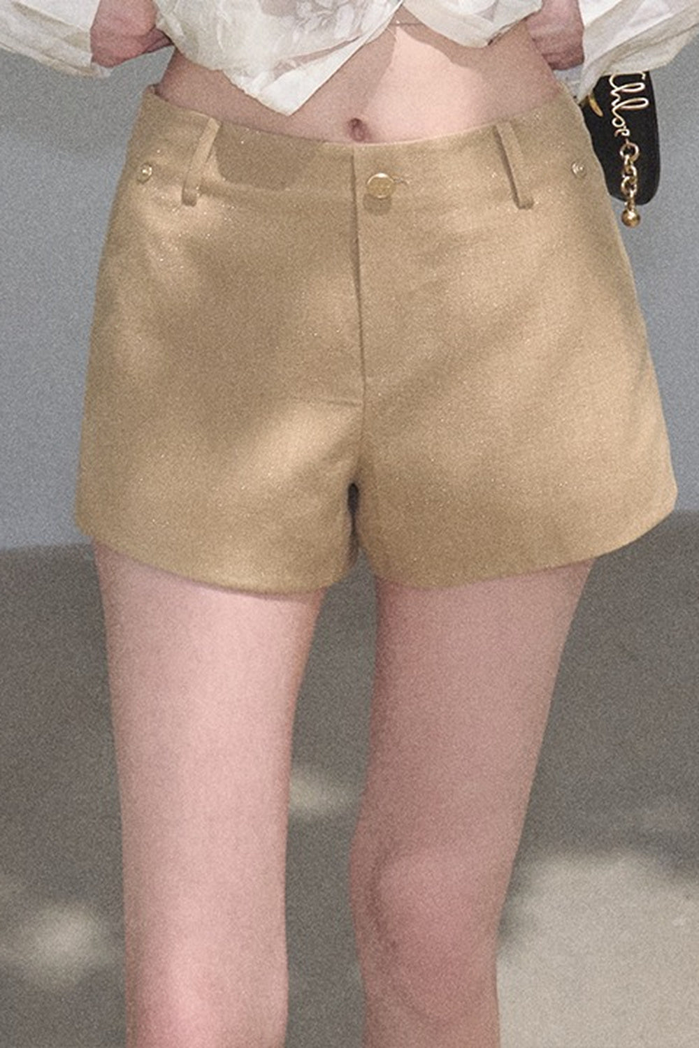 Slim-Fit High-Waisted Suit Shorts