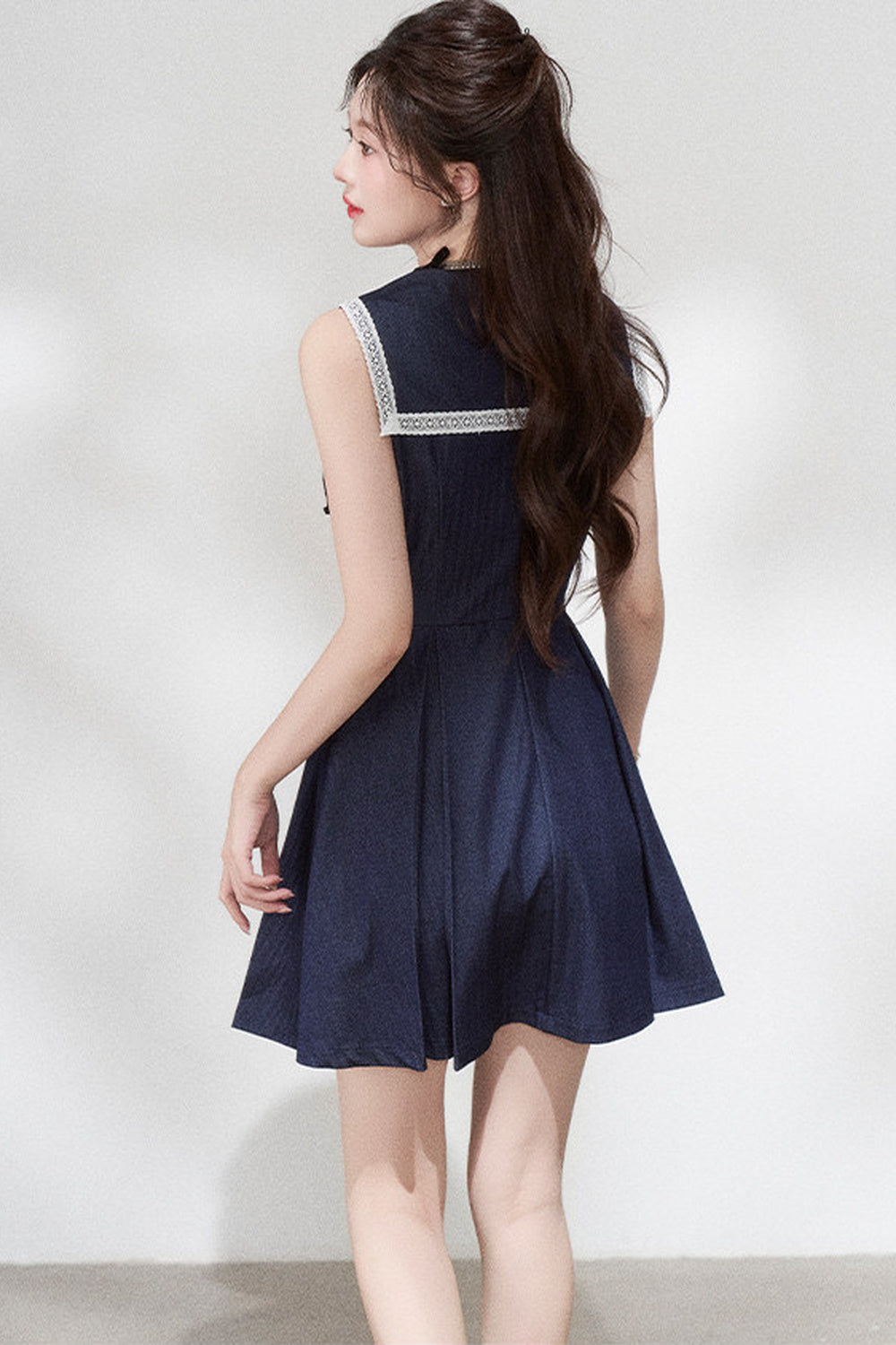 French Collar Bow Dress