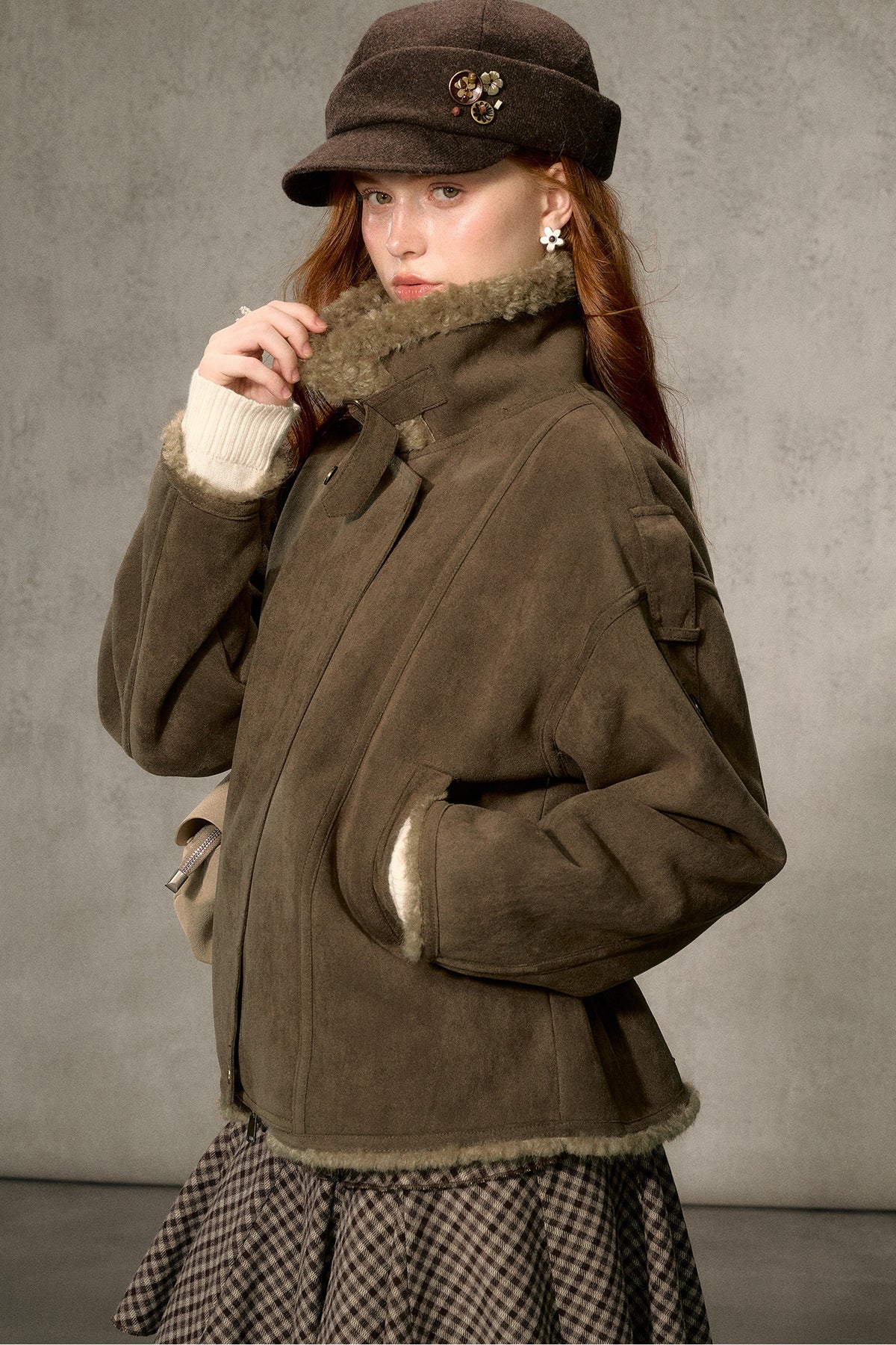 Cloud Shearling Biker Jacket