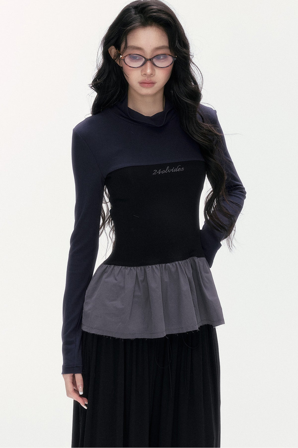 Tencel Wool Layered-Look Top and Lantern Pants Set-Up