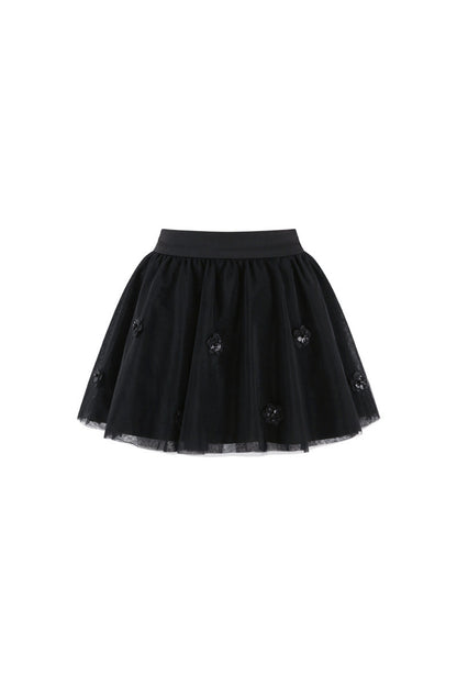 Bowknot Peplum Top and Tulle Skirt Set-Up