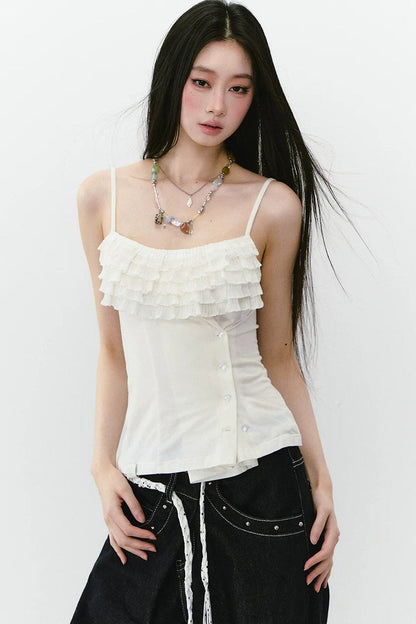 Multi-Layered Ruffled Camisole Top