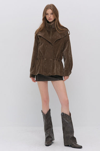 Detachable Chenille Down Jacket