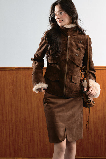 Suede Short Jacket