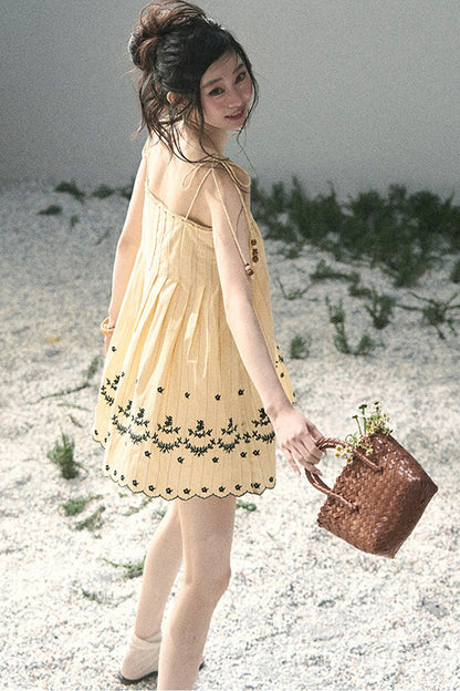 Double-Sided Wave Hem Dress