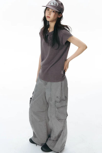 Vintage Embroidered Cargo Pants