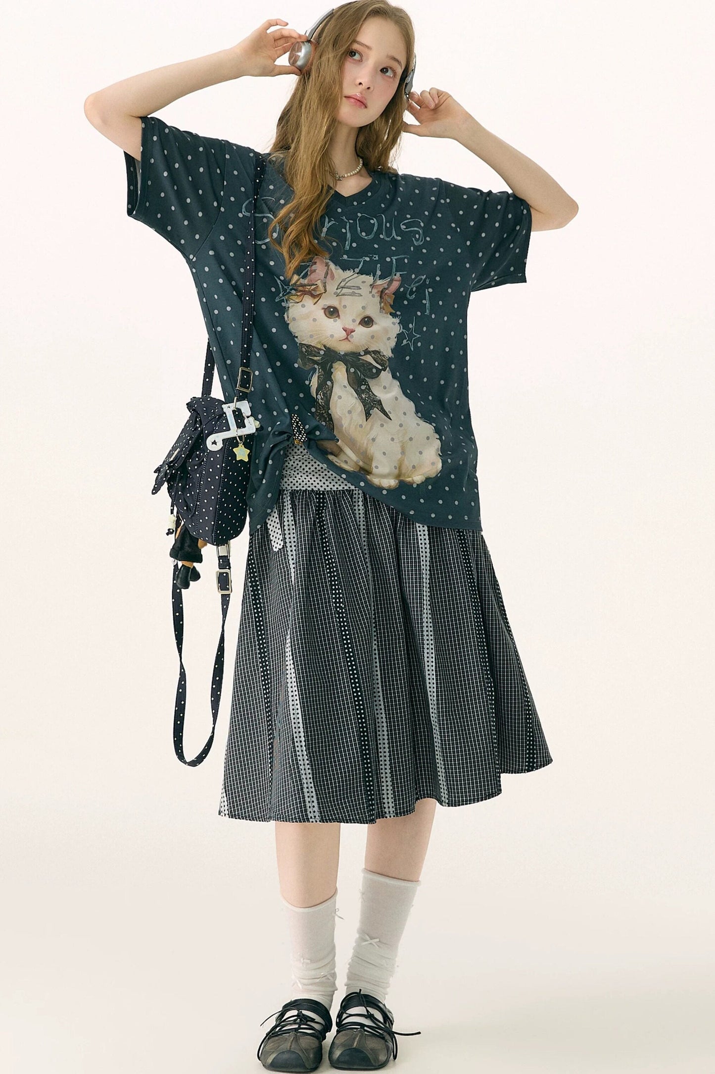Retro Plaid Patchwork Skirt