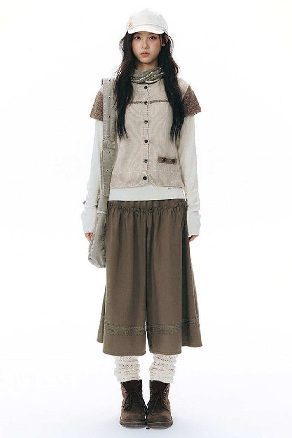 Hollow-out Short Sleeve Knit Cardigan