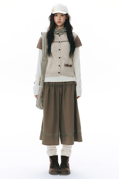 Hollow-out Short Sleeve Knit Cardigan