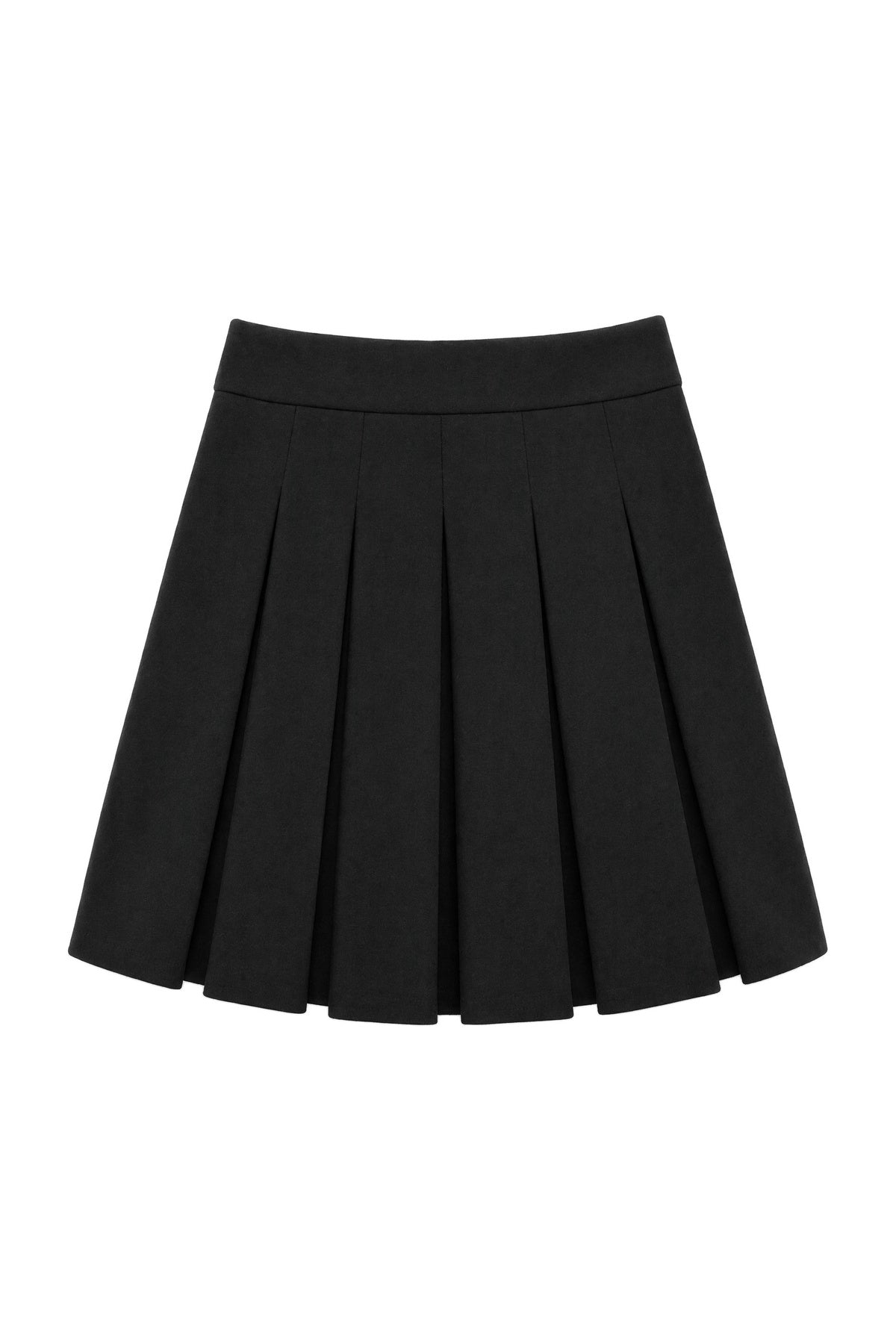 Double-Breasted Woolen Jacket With Midi Skirt and Pants Set-Up
