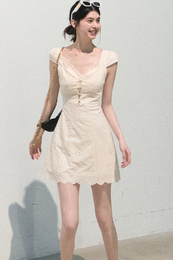 French Lace Suspender Dress