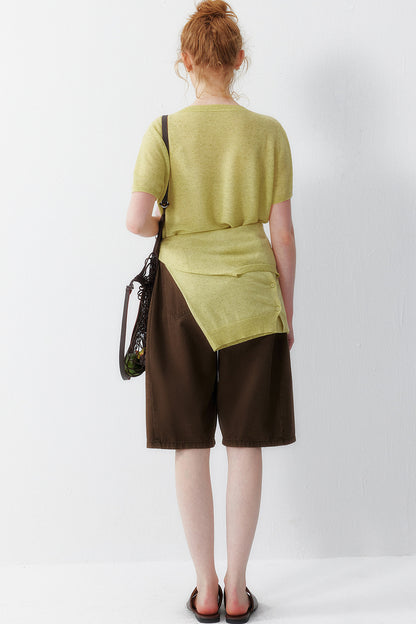 Summer Thin Breathable Knit Cardigan Set-Up
