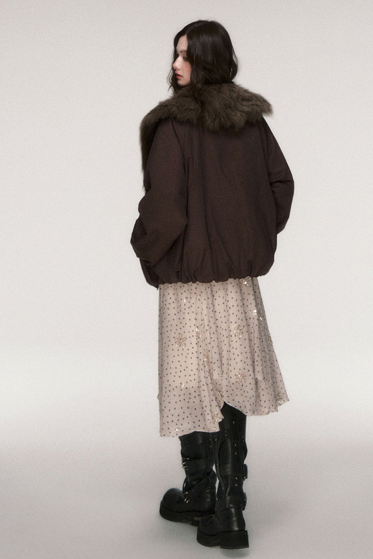 Fox Fur Collar Goose Down Jacket