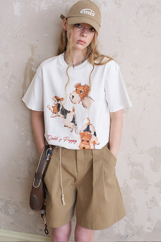Short Sleeve Top Shorts Trousers Set-Up