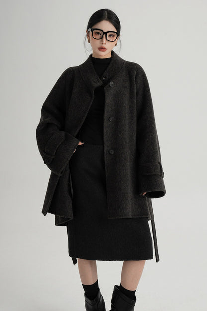 Mid-Length Double-Sided Wool Coat