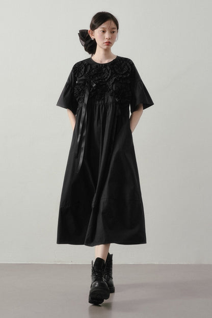 Heavy-Duty Three-Dimensional Floral Dress
