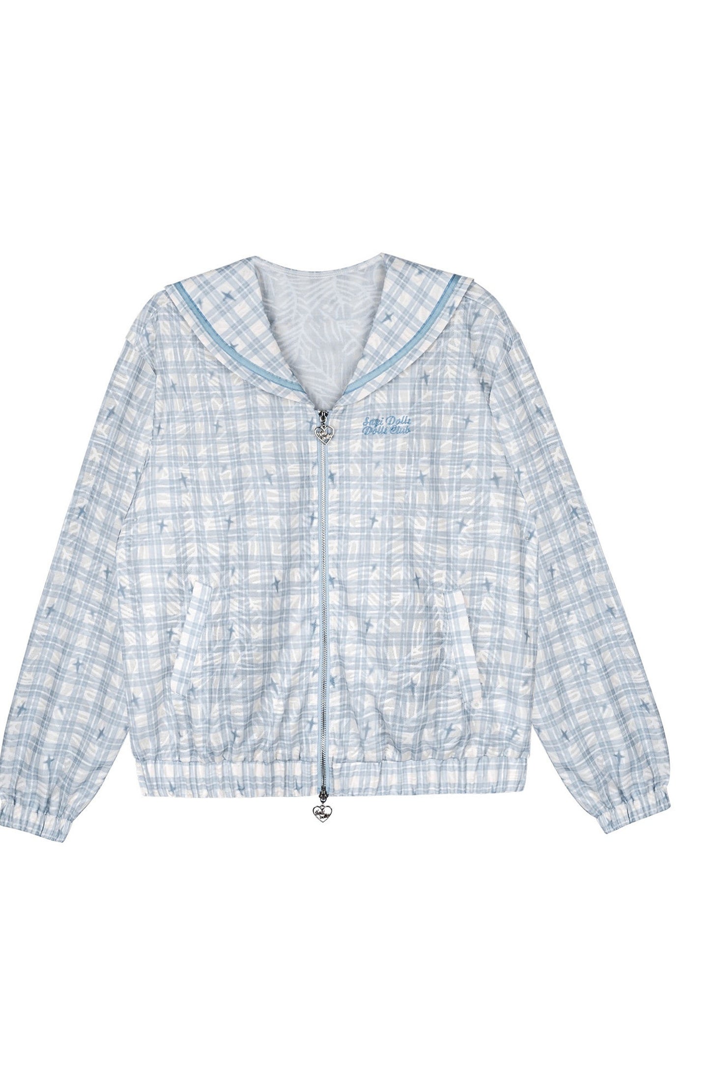 Blue Sailor Collar Sun Jacket
