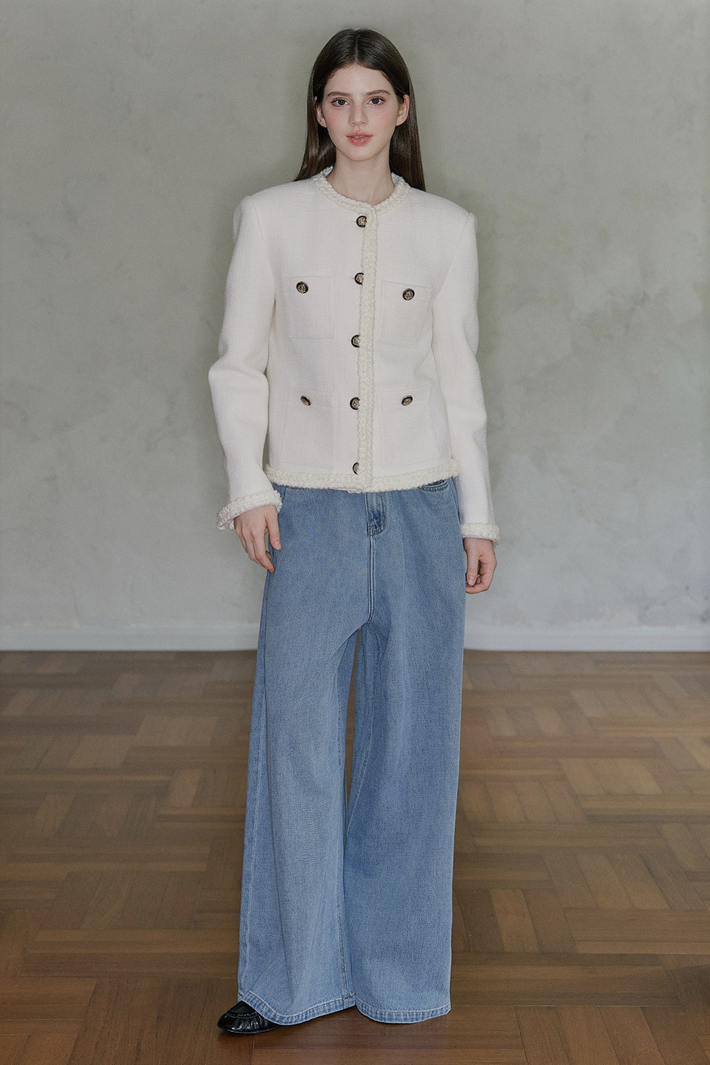 Pantaloni in denim a vita bassa