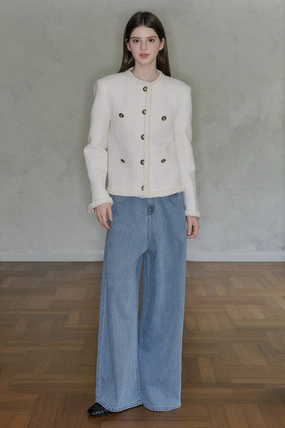 Pantaloni in denim a vita bassa