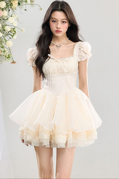 Twin Flowers Lace Dress