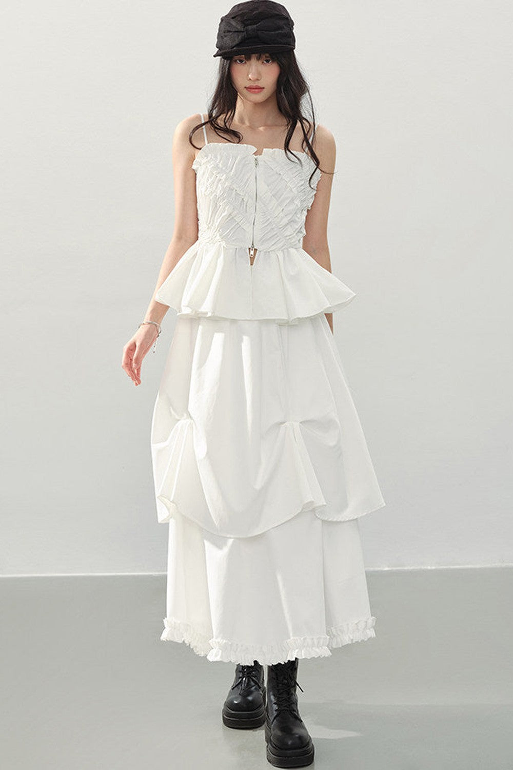 Irregular Pleated A-Line Skirt