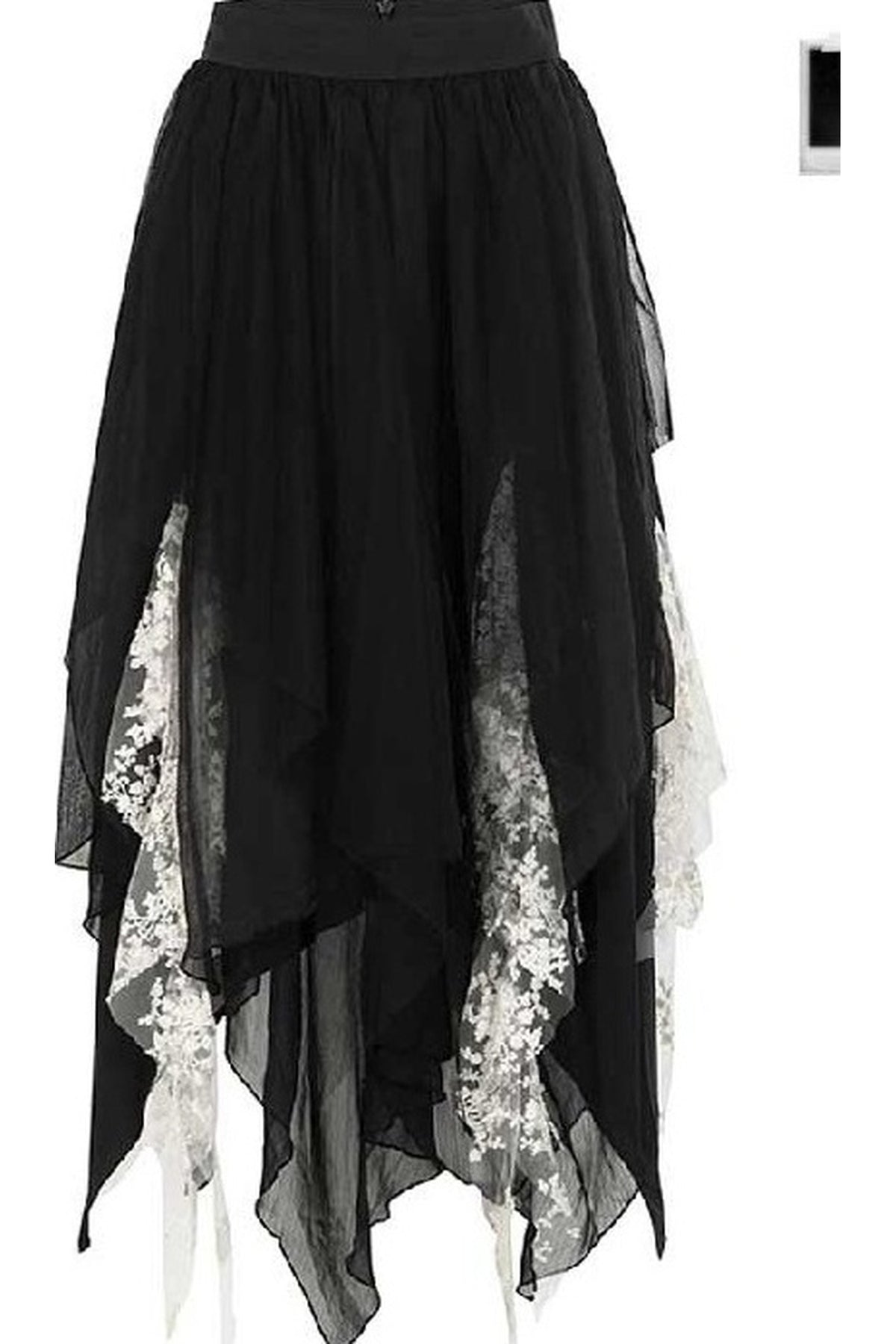 Französisches Gothic-Trägerkleid-und-Rock-Set