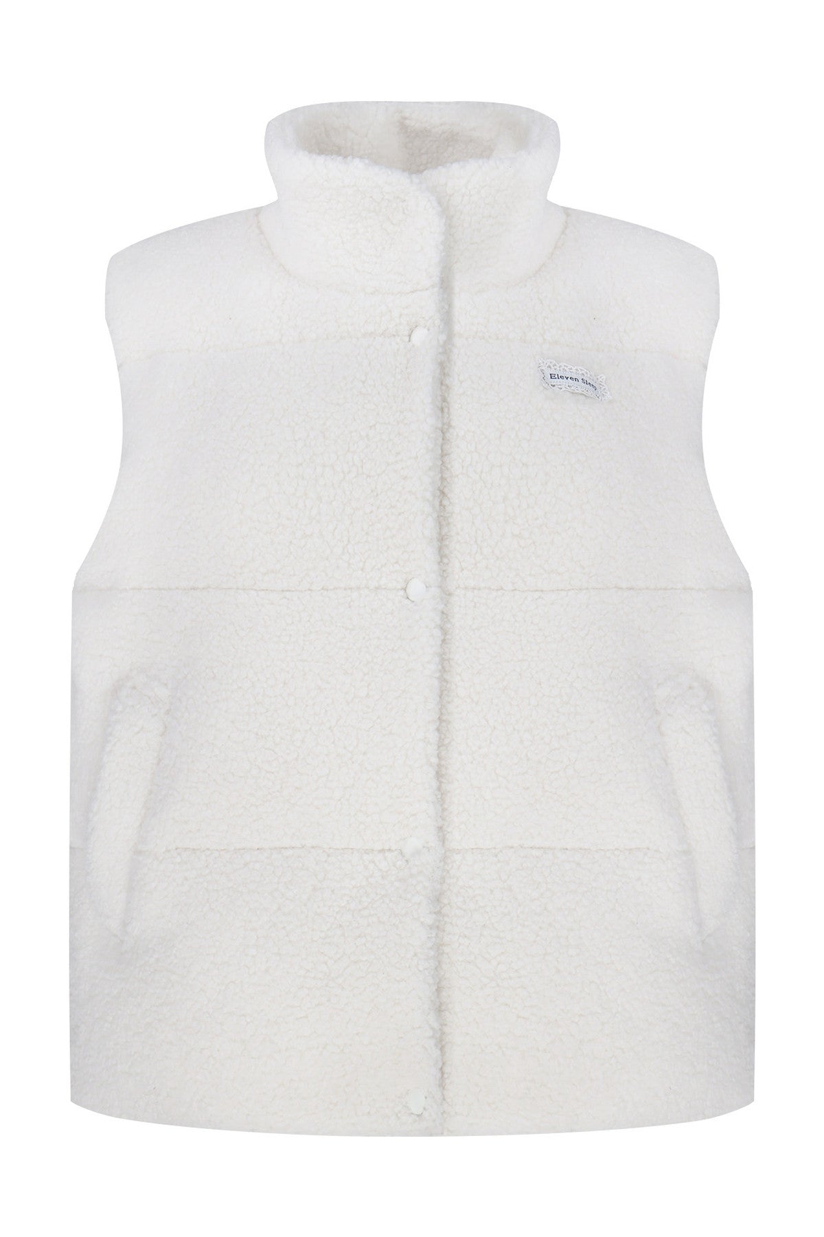 Plush Stand Collar Vest and Trousers Set-Up
