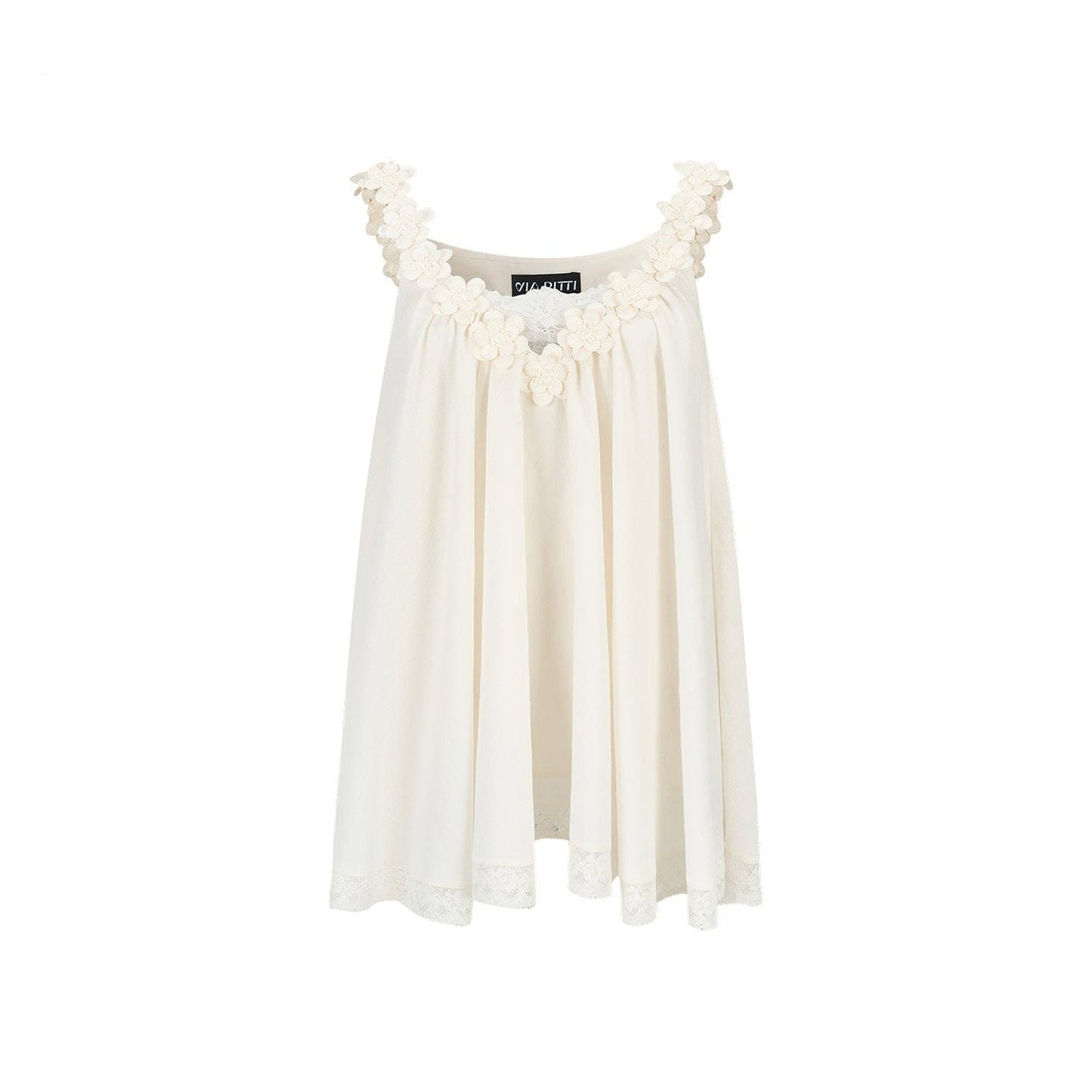 Lace Trim Acetate Two-Piece Set-Up