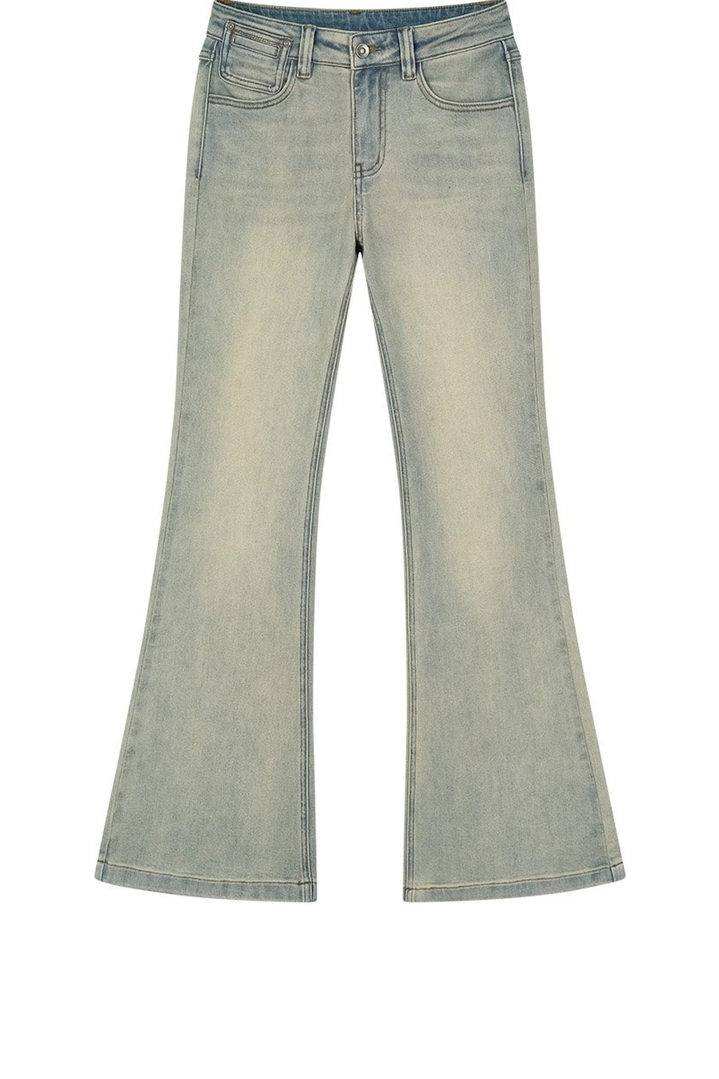 Retro Gradient Flared Denim Pants