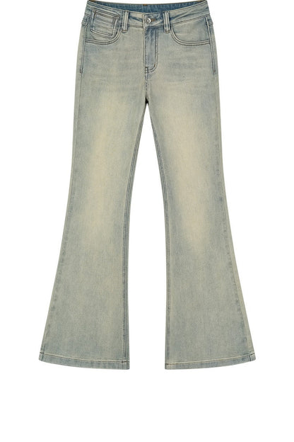 Retro Gradient Flared Denim Pants