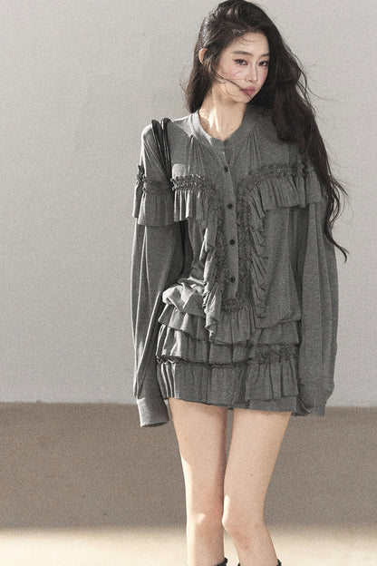 Multi-Layered Ruffle Top and Skirt