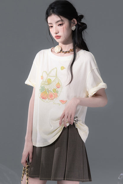 Fruity Fig Print T-Shirt