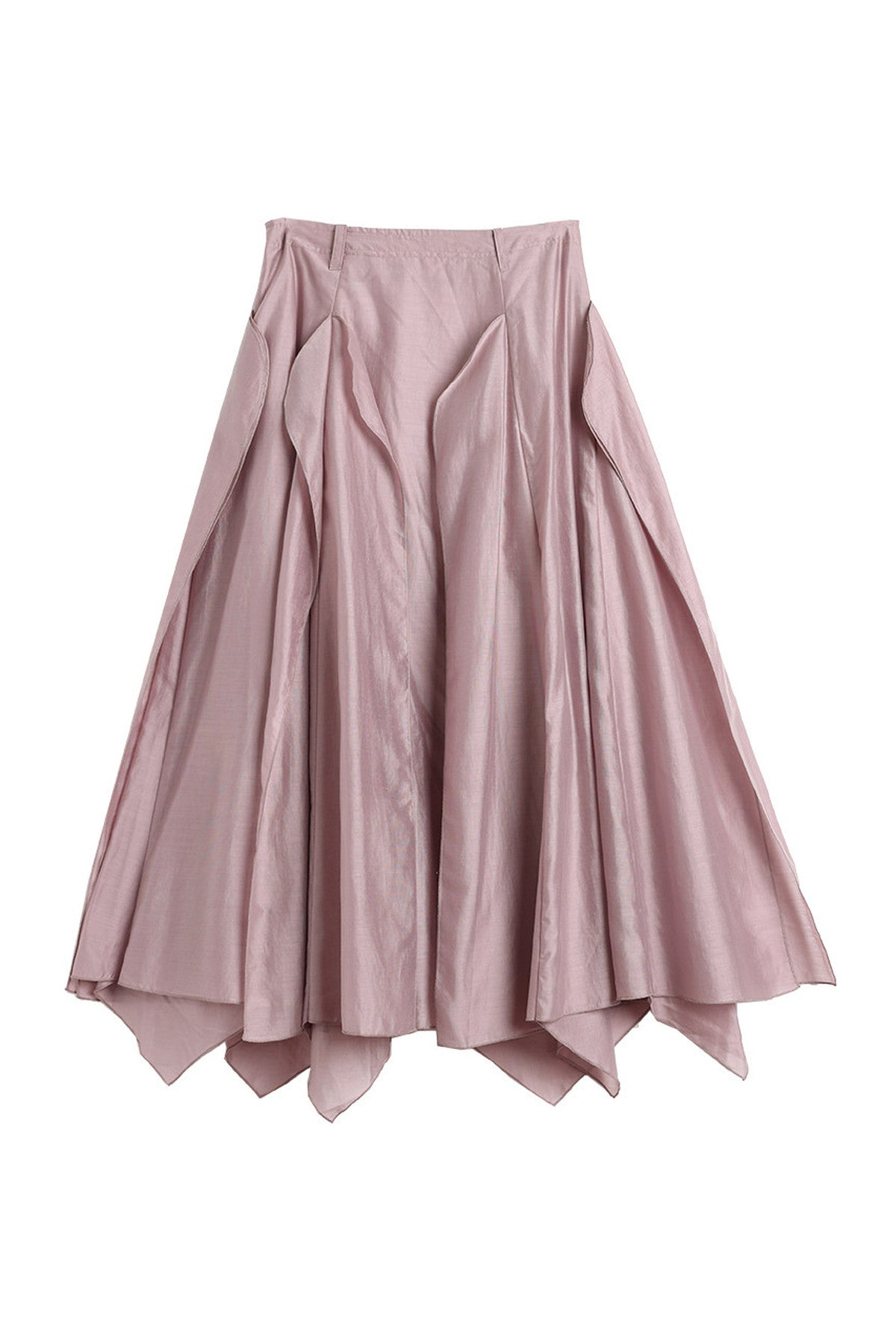 Waist-Cinching Tube Top and Pink and Purple Flowing Skirt Set-Up