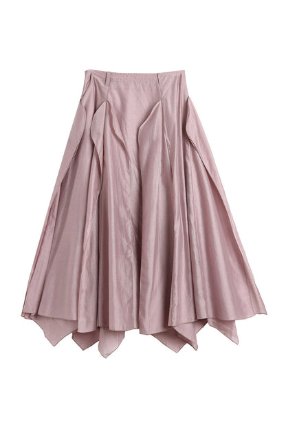Waist-Cinching Tube Top and Pink and Purple Flowing Skirt Set-Up