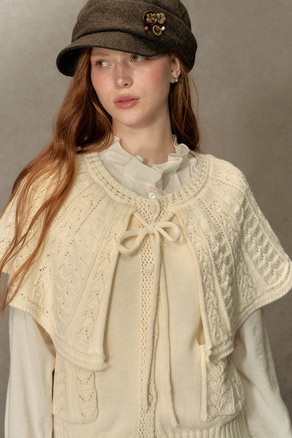 Cable Knit Cape Sweater