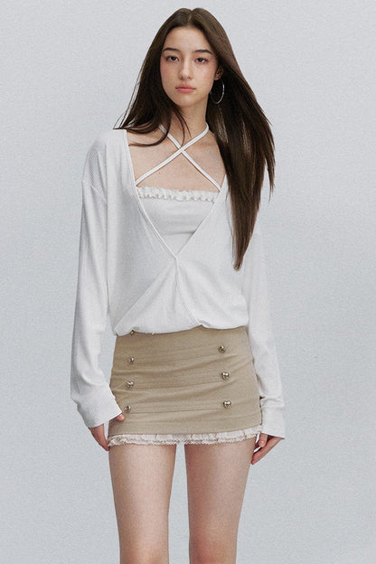 Interwoven Cross-Tie Tube Top
